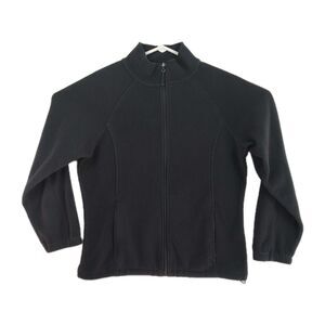 🔥TSLA Women's full-zip fleece sweatshirt, Large, black, with pockets
